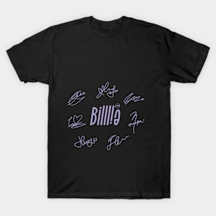 design with the signatures of the billlie group T-Shirt